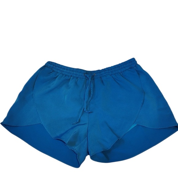 Women’s Blue Running Shorts with Drawstring - Picture 1 of 3